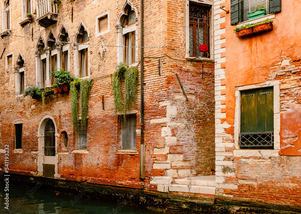 Detail of a typical Venetian canal house