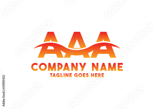 Letter AAA logo design vector template, AAA logo