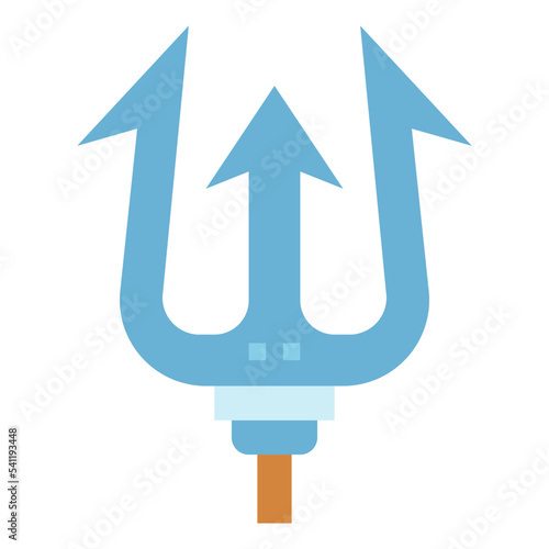 trident flat icon style