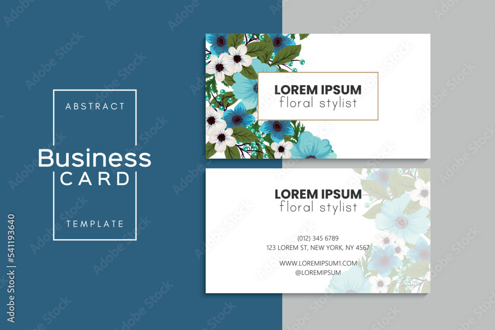 Fototapeta premium Vector abstract creative business cards (back and front set template)