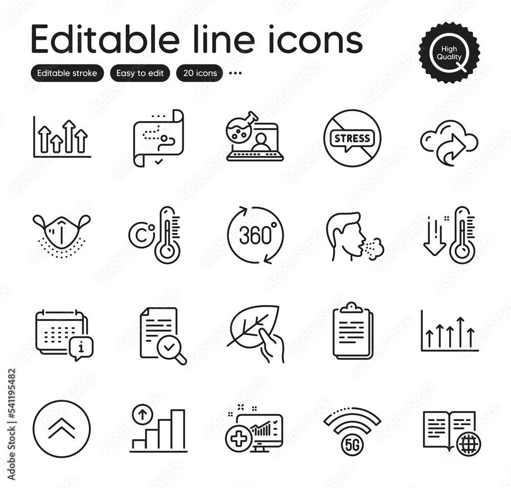 Set of Science outline icons. Contains icons as Swipe up, Medical mask and Online chemistry elements. 360 degrees, Graph chart, Organic tested web signs. Calendar, Medical analytics. Vector Set of Science outline icons. Contains icons as Swipe up, Medical mask and Online chemistry elements. 360 degrees, Graph chart, Organic tested web signs. Calendar, Medical analytics. Vector