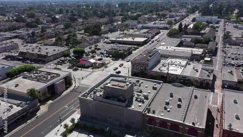 Daytime view of downtown Covina, California, USA. photo