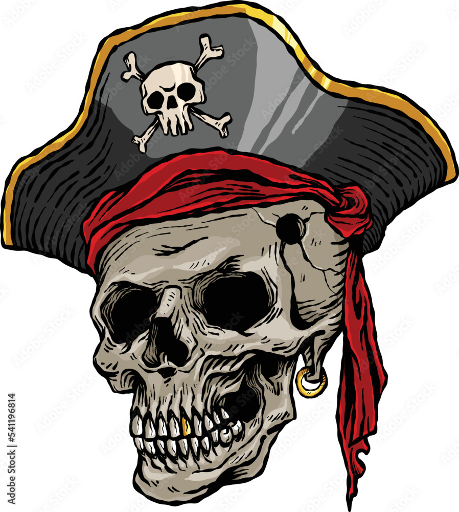 Free Vector  Hand drawn pirate logo template