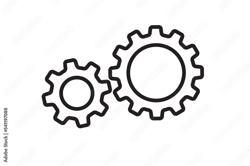 Setting icon vector with work cog gear element. Cogweel mechanism symbol. Setting icon vector with work cog gear element. Cogweel mechanism symbol.