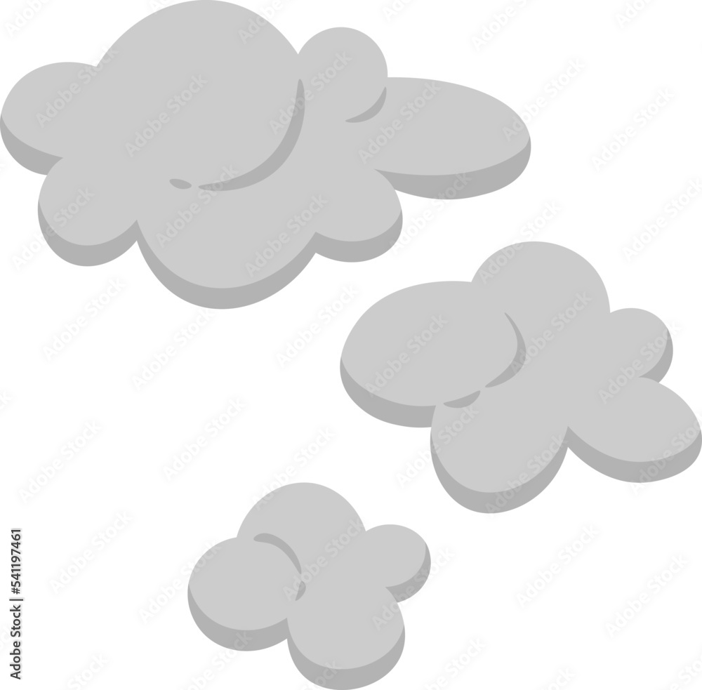 Hand drawn smoke or dust cloud. Abstract element Hand drawn smoke or dust cloud. Abstract element