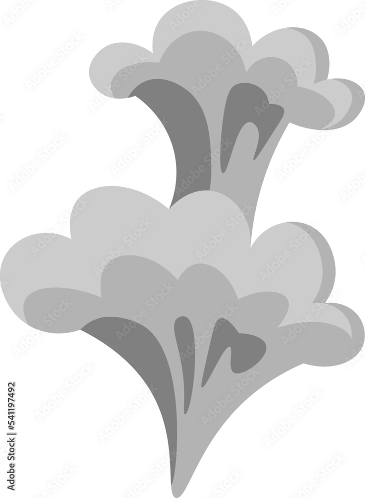 Hand drawn smoke or dust cloud. Abstract element