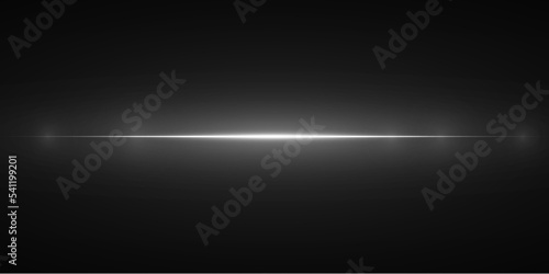 Horizontal lens flares pack. Glowing streaks on dark background.