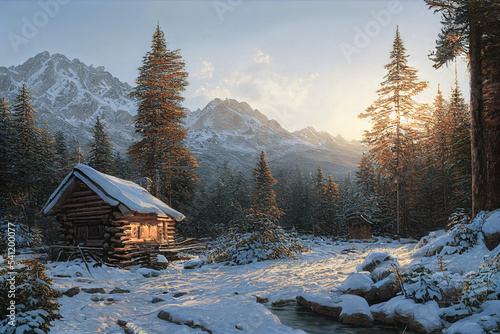 cabane dans la neige © Rosekipik