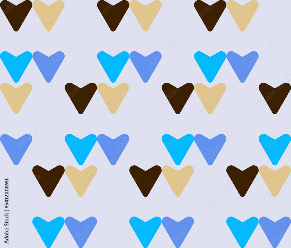 Seamless vector texture of cute hearts, simple geometry Seamless vector texture of cute hearts, simple geometry