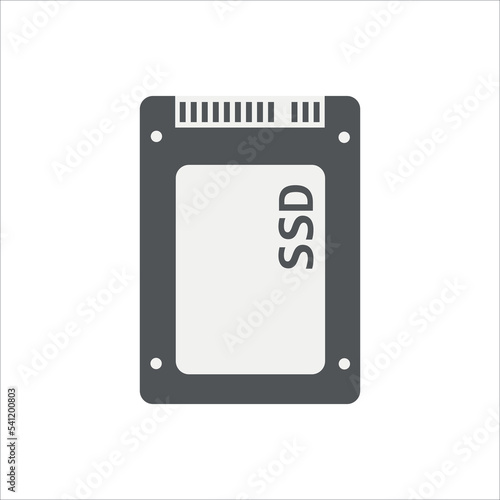 SSD SATA III icon. Solid-state drive sign. Storage disk symbol. Computer equipment illustration vector