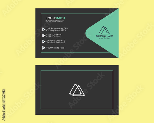 Professional modern corporate business card design template