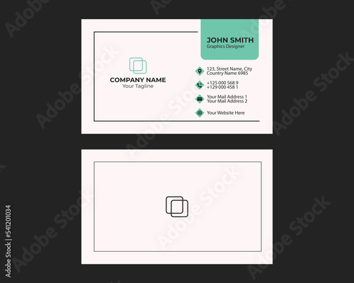 Professional modern corporate business card design template