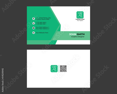 Professional modern corporate business card design template