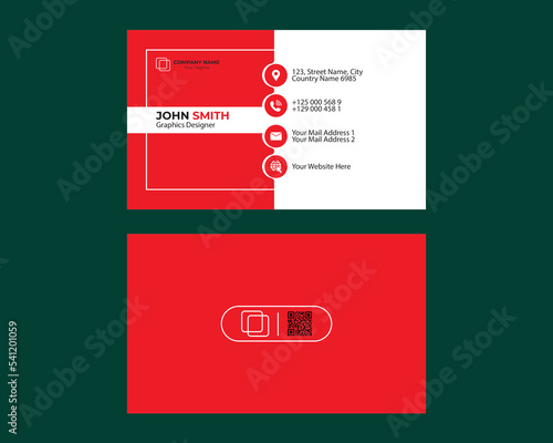 Professional modern corporate business card design template