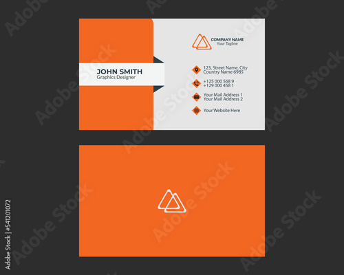 Professional modern corporate business card design template