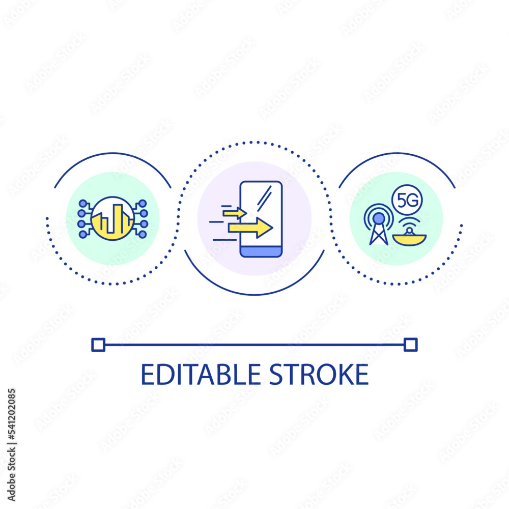 Photography Wireless communication loop concept icon