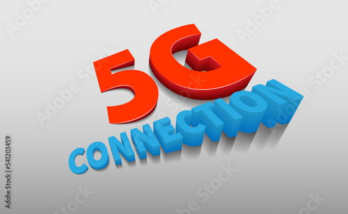 5G connection. Vector illustration of 5G high speed connection promotional poster. Sketch for creativity.