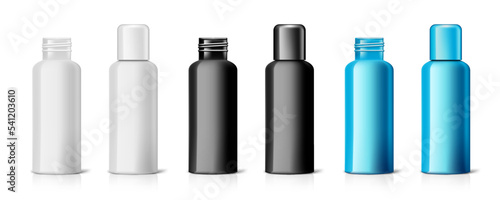 3D Plastic Cosmetic Bottle With Transparent Cap