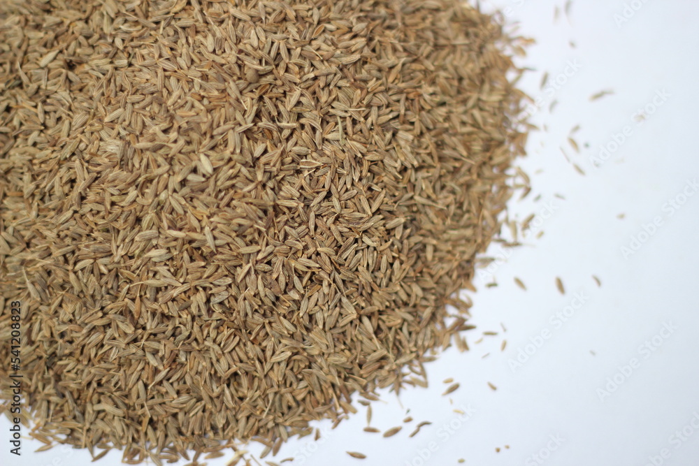 Cumin seeds isolated on a white background Cumin seeds isolated on a white background