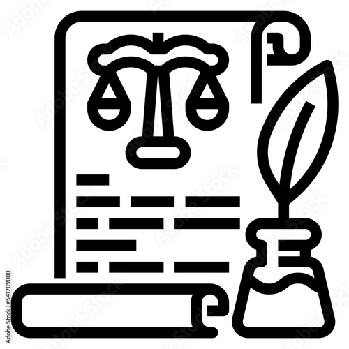 adjudicate line icon