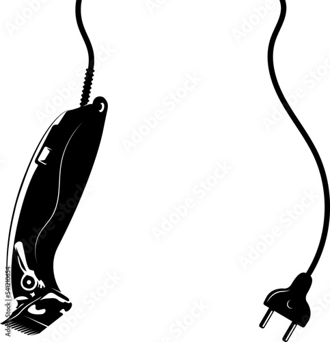 Haircut and shaving tool silhouette. Beauty salon barbershop and barbershop banner
