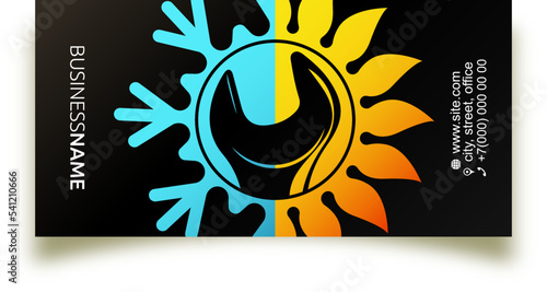 Air conditioner service service and maintenance. Sun snowflake and wrench