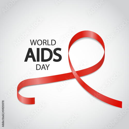 Vector illustration of World Aids Day. Red Ribbon.
