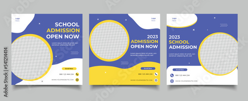 School admission social media post and instagram post template