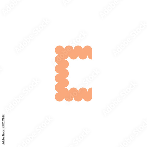colon letter c logo vector icon