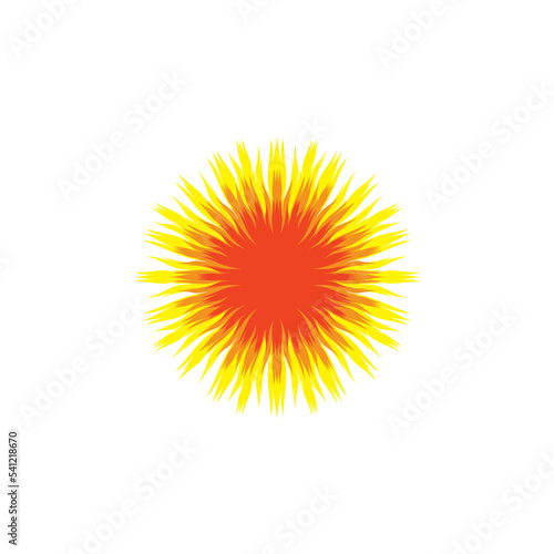 fireball star logo sun icon vector