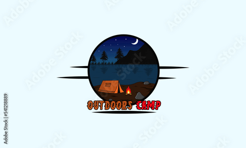 good camping logo vector graphic illustration for your logo who likes adventure