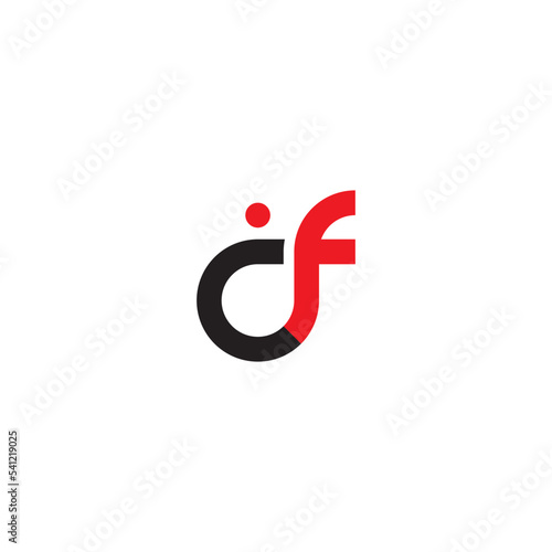 initials c and f cf letter logo icon vector