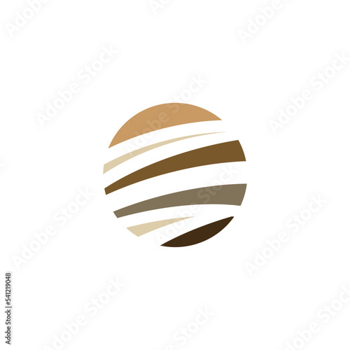 jupiter planet globe logo icon vector