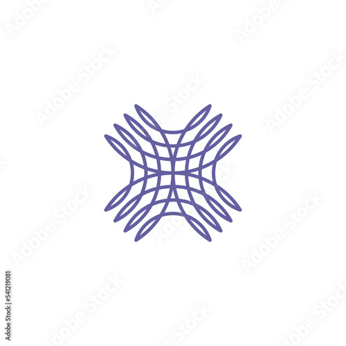knotted wire network connection logo icon vector