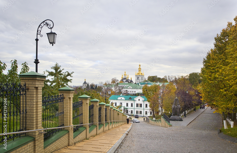 Kyiv-Pechersk Lavra in autumn day in Kyiv, Ukraine