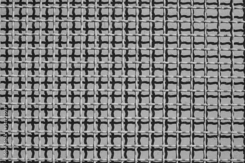 Fototapeta premium evocative black and white texture image of a green gate grate