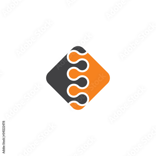 zipper logo vector icon symbol design