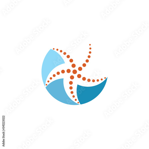 sea star logo icon vector symbol