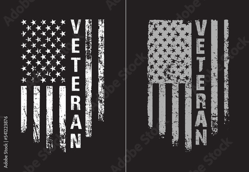 Veteran Design With USA Flag