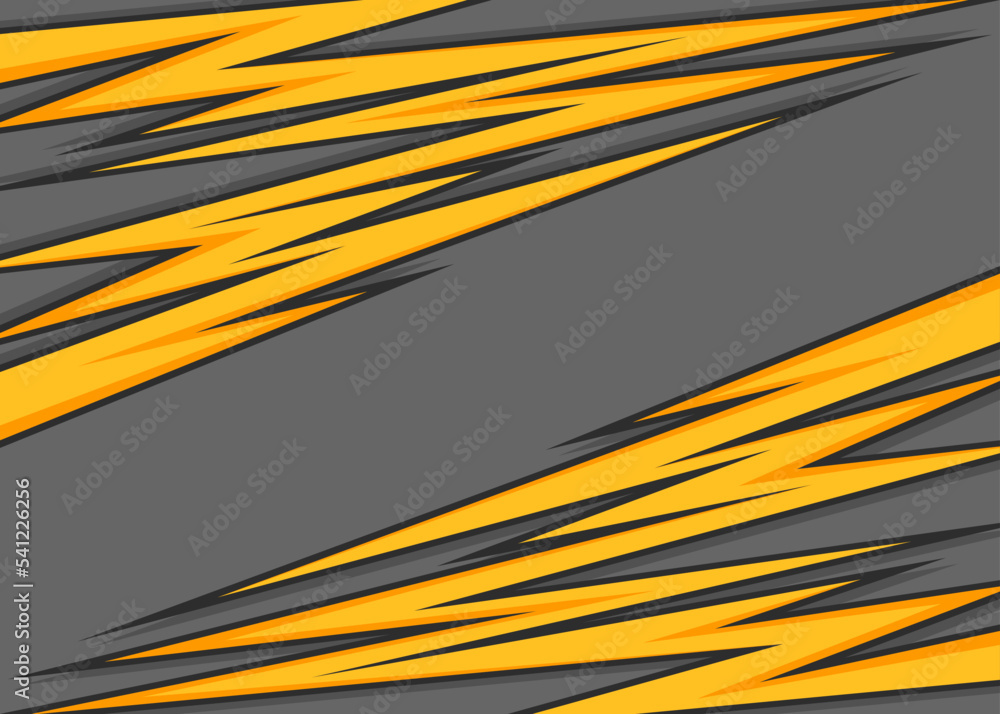 Abstract Racing Stripes Background With black, white and yellow