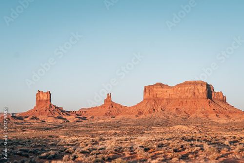 Monument valley in the desert of Arizona USA