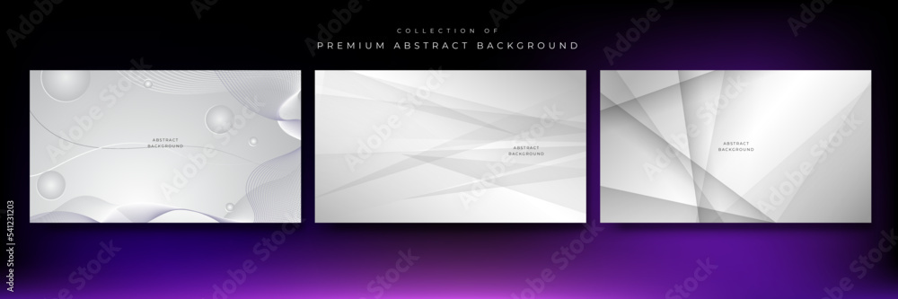 Modern simple white abstract background with geometric shape and wave curve line. Abstract geometric white and gray color elegant background. vector illustration