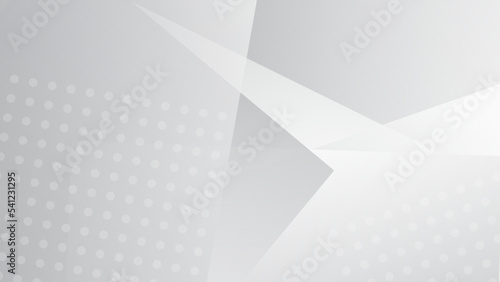 Abstract white and grey background. Abstract grey hi-tech polygonal corporate background