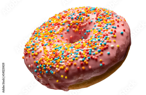 Pink donut dessert