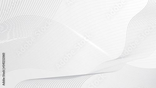Abstract grey hi-tech polygonal corporate background with curve wave line shape pattern