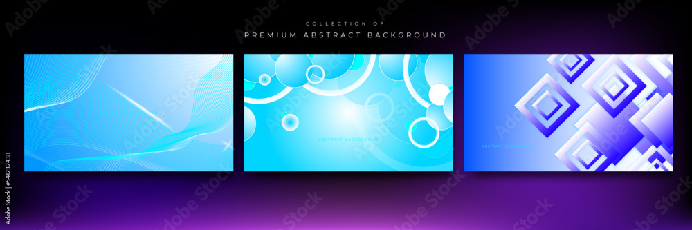 Abstract design with blue geometric background. Blue minimal simple presentation background. Vector abstract graphic design banner pattern background template.