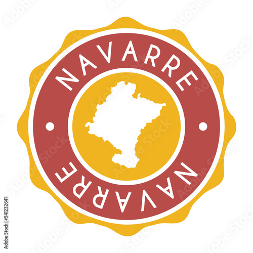Navarre, Spain Badge Map Vector Seal Vector Sign. National Symbol Country Stamp Design Icon Label. 