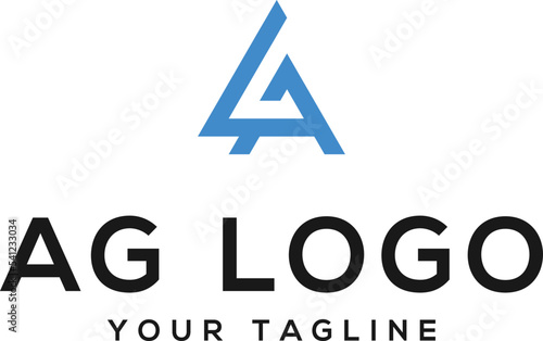AG A G Letter Logo Design vector