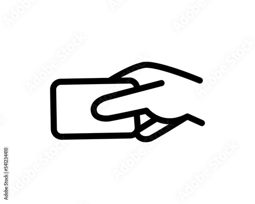 Credit card payment black icon. Wireless pay sign. Near field communication, NFC symbol