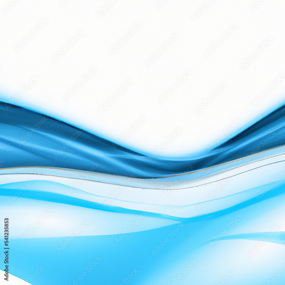 Abstract Blue Wave Set on white Background Abstract Blue Wave Set on white Background